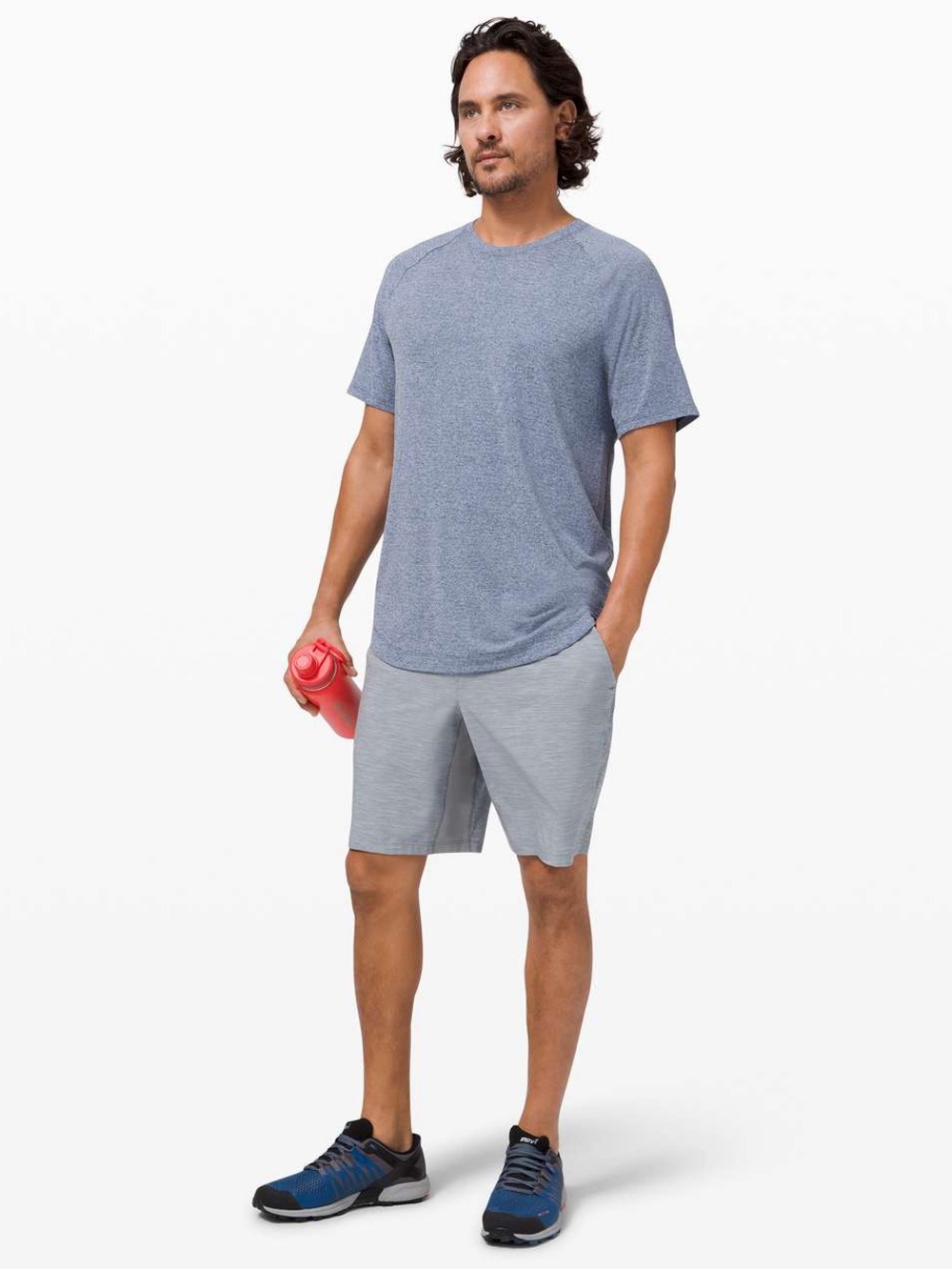 Lululemon Drysense Short Sleeve Shirt in Heathered Regatta Blue Medium - Picture 2 of 11